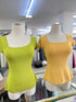 Knitted Square Neck BackTie Fitted Tops